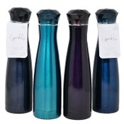 Wholesale - 16oz DBL WALL WATER BOTTLE W/DIAMOND SHAPE LID C/P 48, UPC: 848496054349